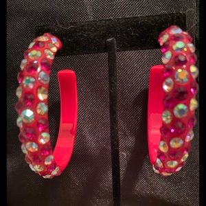 Hot pink earrings